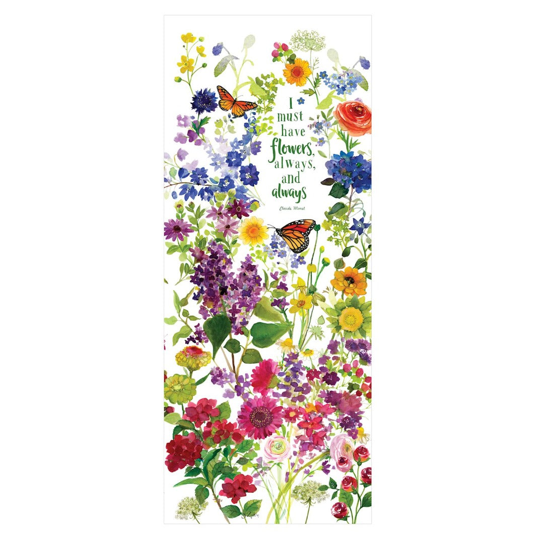 Watercolor Flowers Art Pole 40 Inches