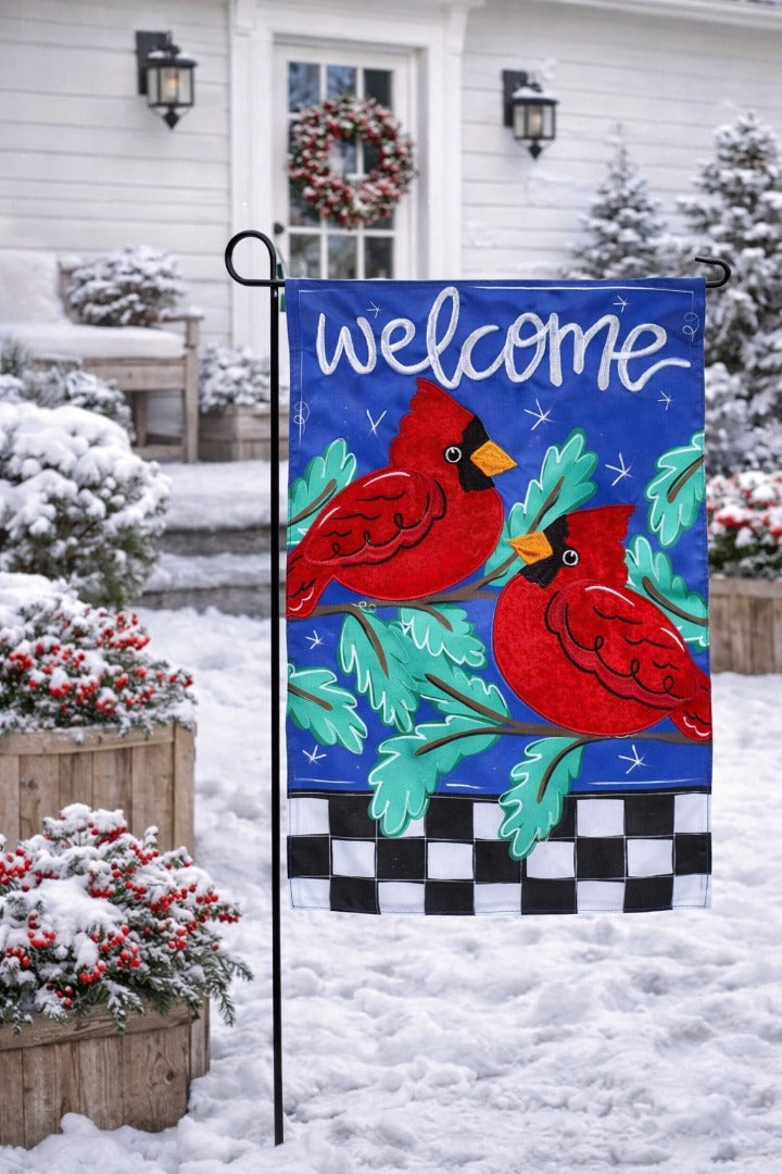Welcome Winter Friends 2 Sided Garden Flag