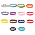 PET COLLAR LEATHER -S- ASST COLORS