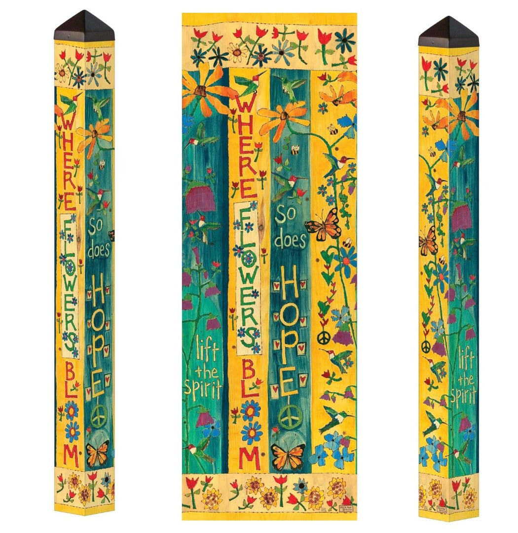 Where Flowers Bloom Art Pole 60 Inches