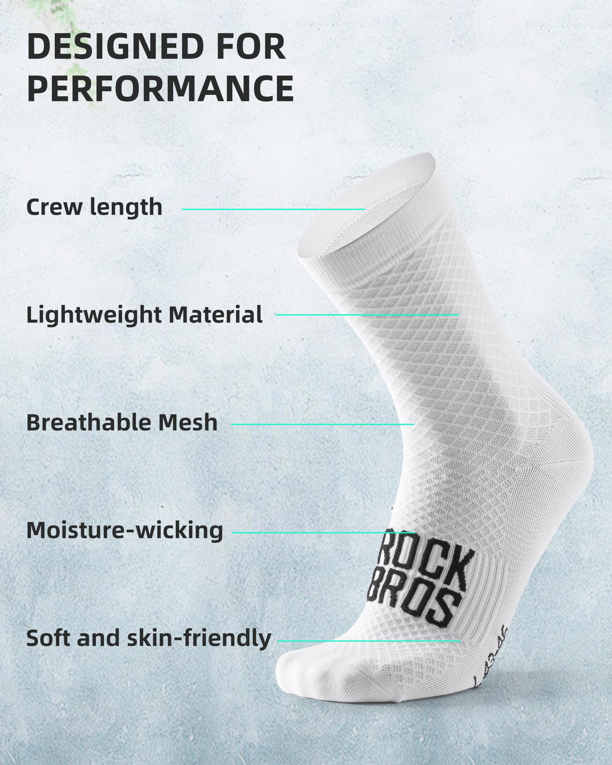 ROCKBROS Road to Sky Cycling Wicking Bike Socks for Men Women