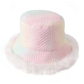 Faux Fur Trimmed Bucket Hat