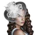 Feather Mesh Flower Fascinator Headband