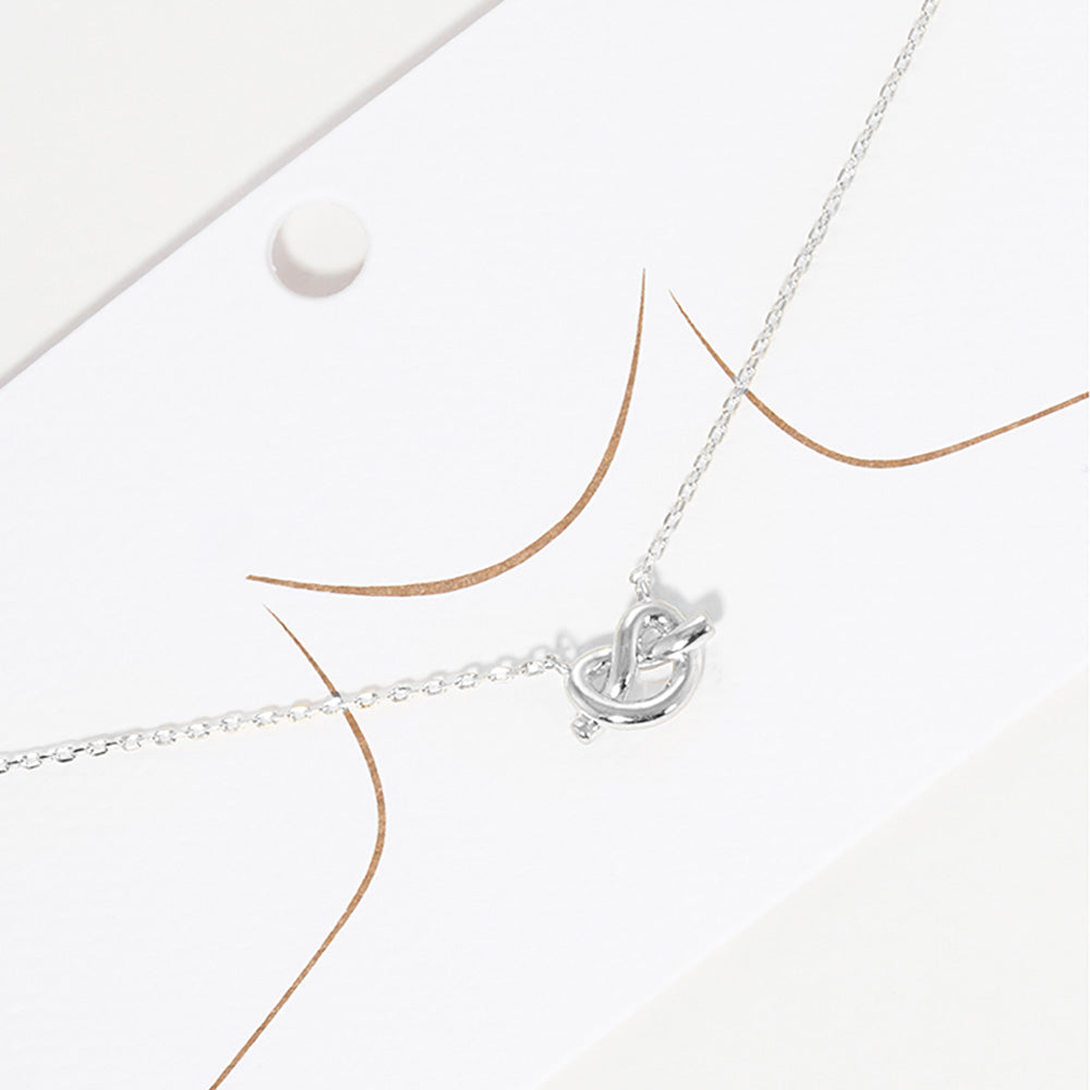 Gold Dipped Knotted Heart Pendant Necklace
