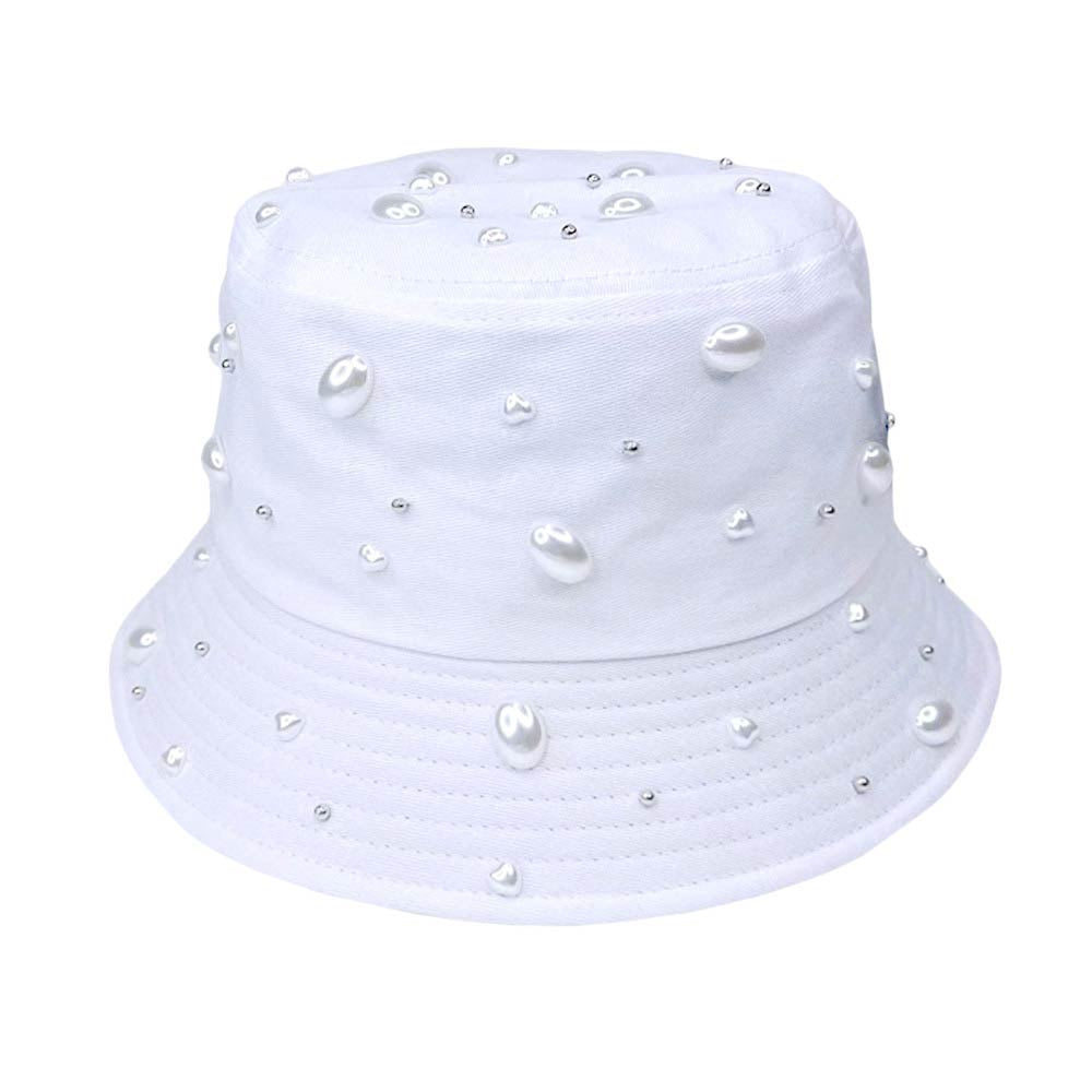 Pearl Embellished Bucket Hat