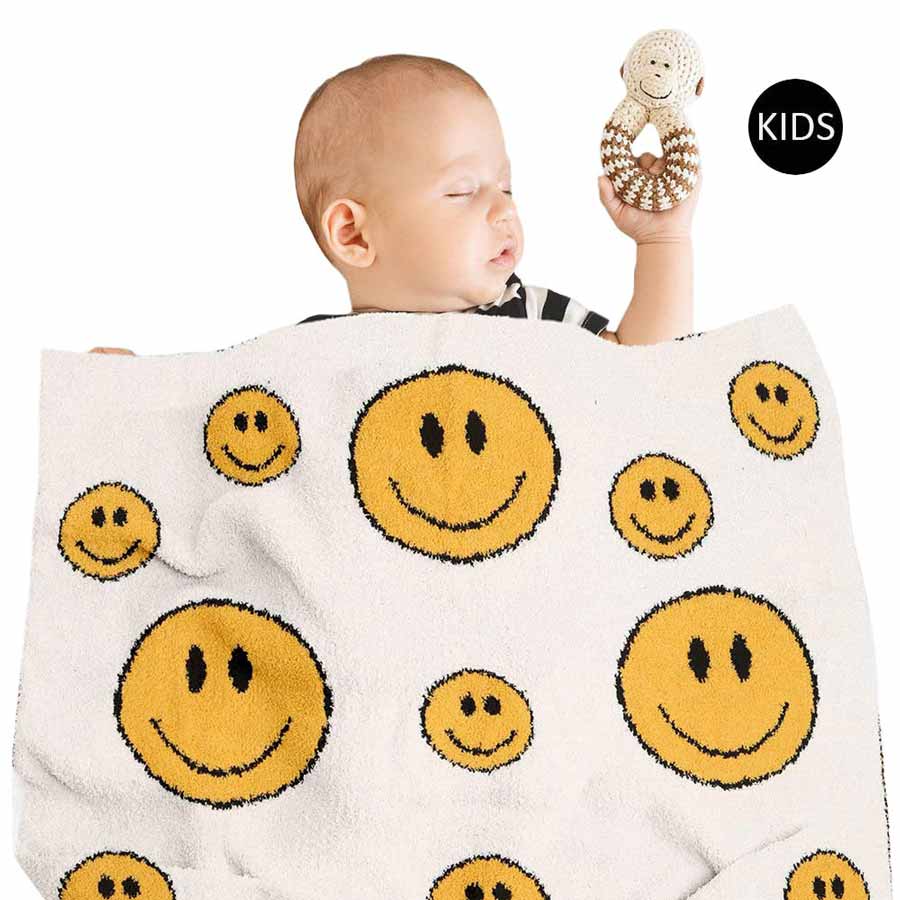 Smile Patterned Kids Blanket