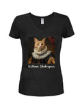 William Shakespurr Juniors V Neck T-Shirt