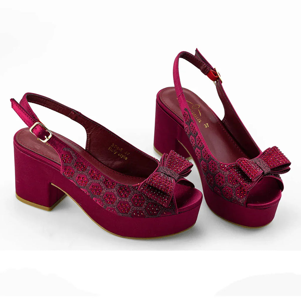 Wine Wedding High Heels Party Shoes