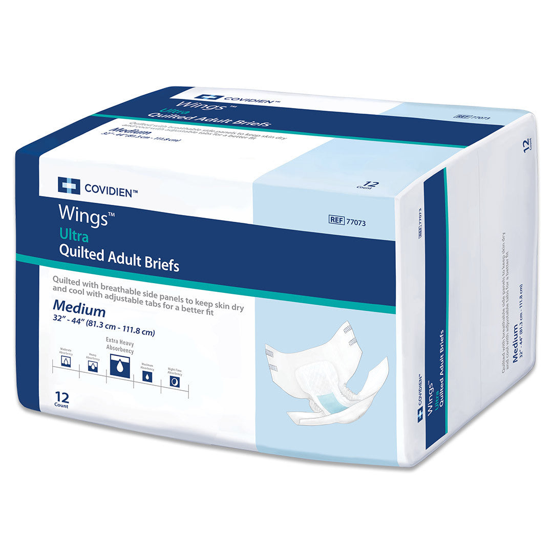 Unisex Adult Incontinence Brief Wings™ Ultra Large Disposable Heavy Absorbency - 77074