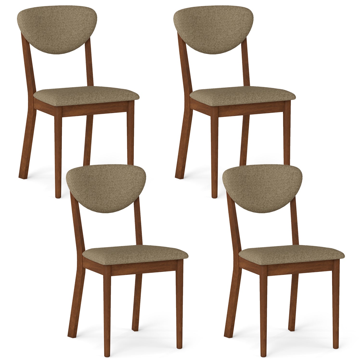 Dining Chairs Set of 4 with Padded Seats and Backrest