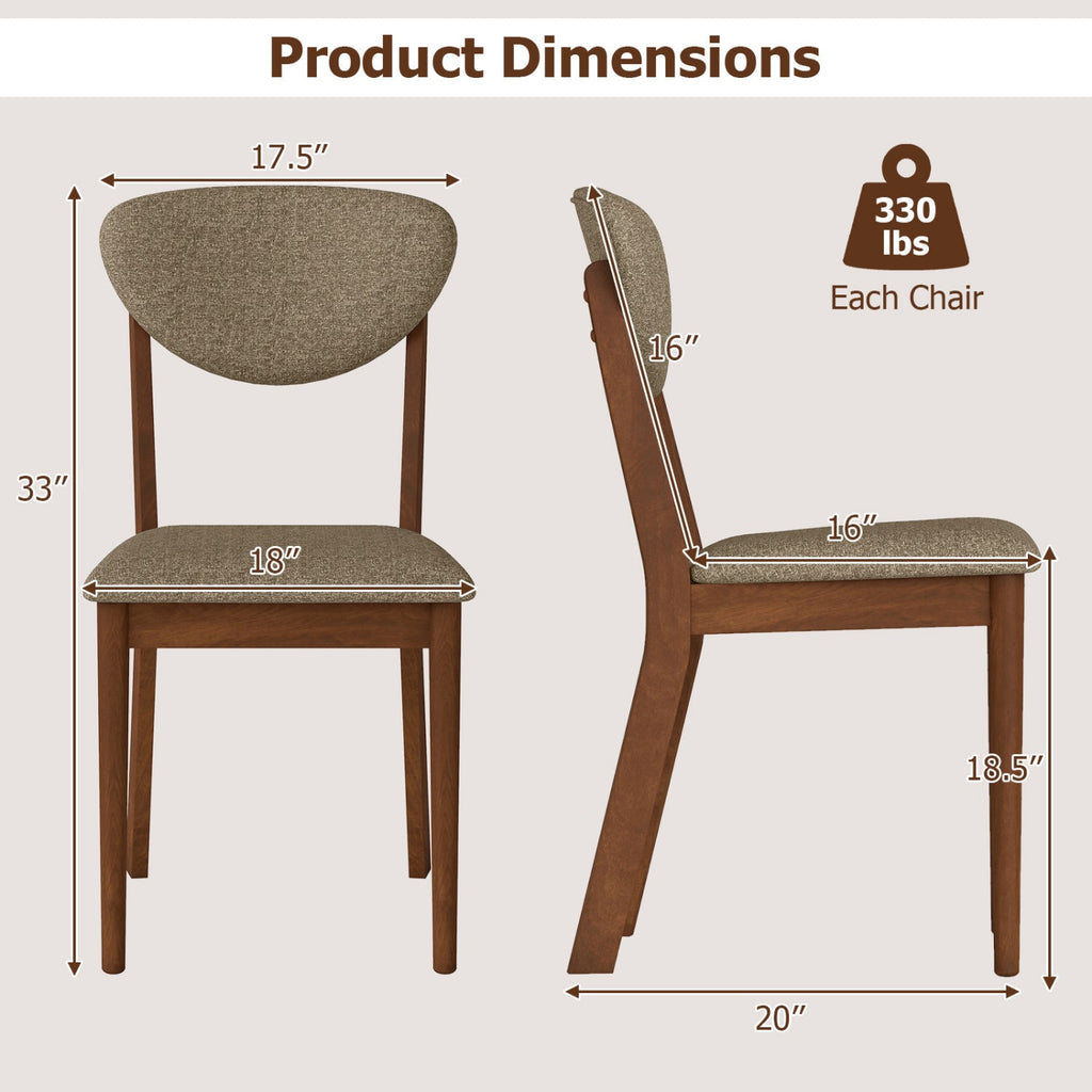Dining Chairs Set of 4 with Padded Seats and Backrest