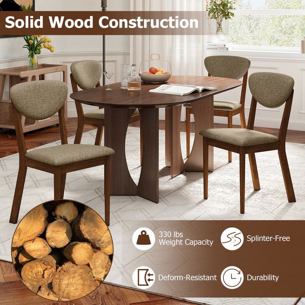Dining Chairs Set of 4 with Padded Seats and Backrest