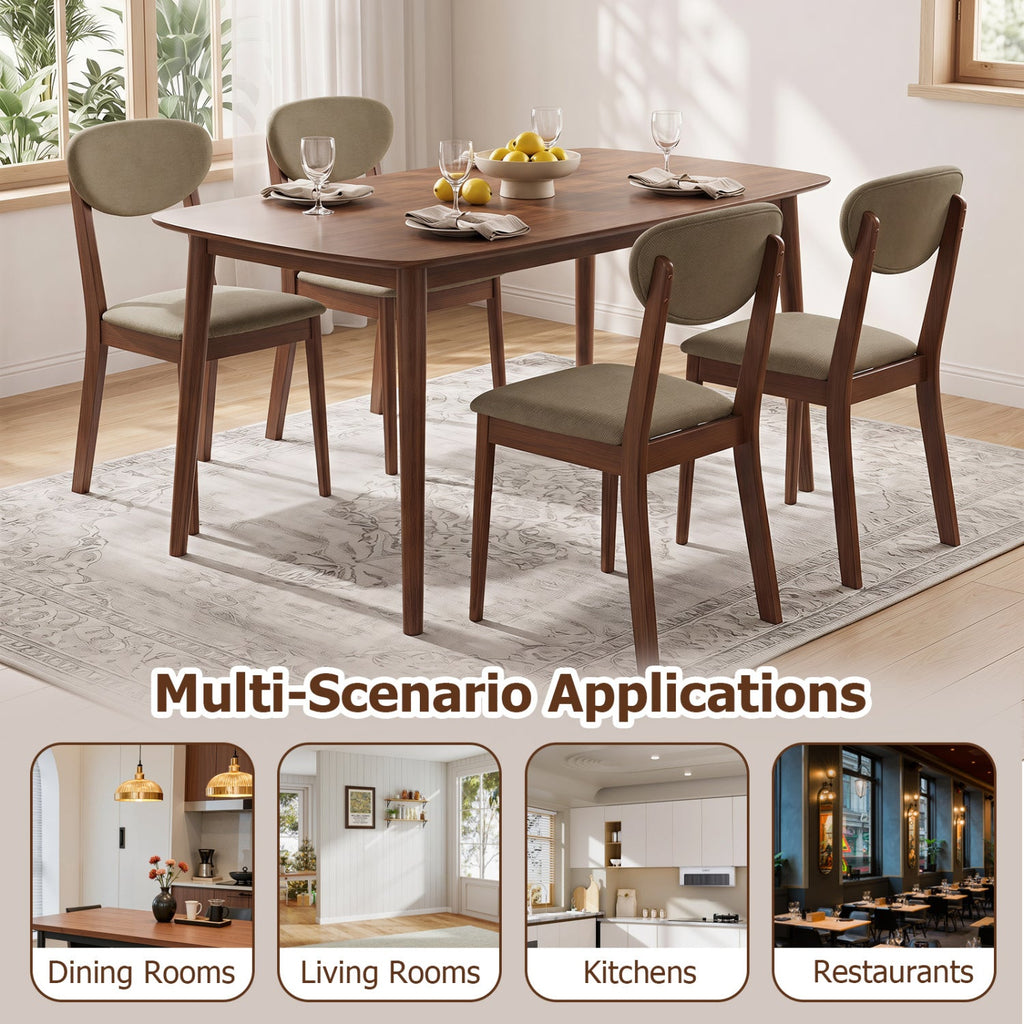 Dining Chairs Set of 4 with Padded Seats and Backrest