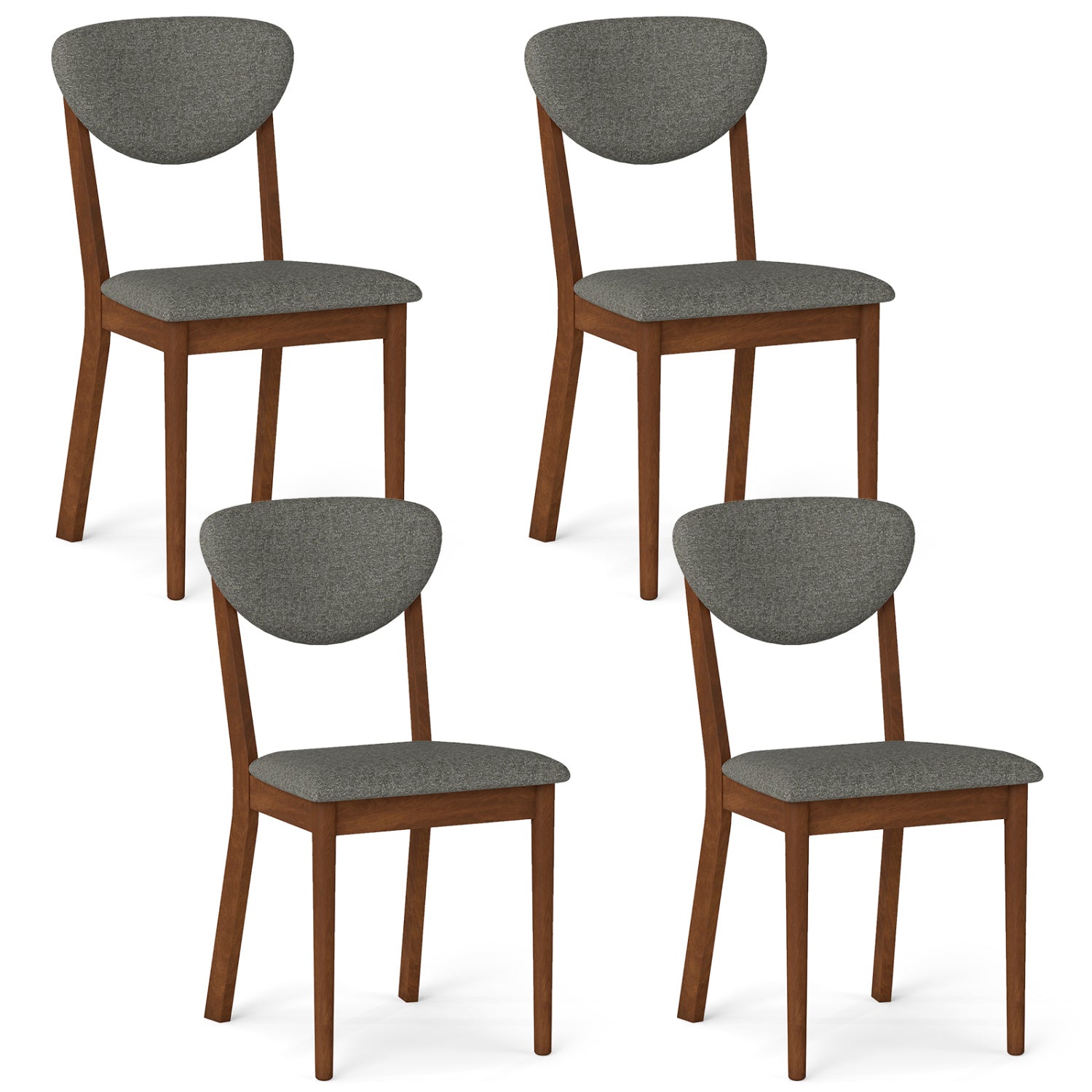 Dining Chairs Set of 4 with Padded Seats and Backrest