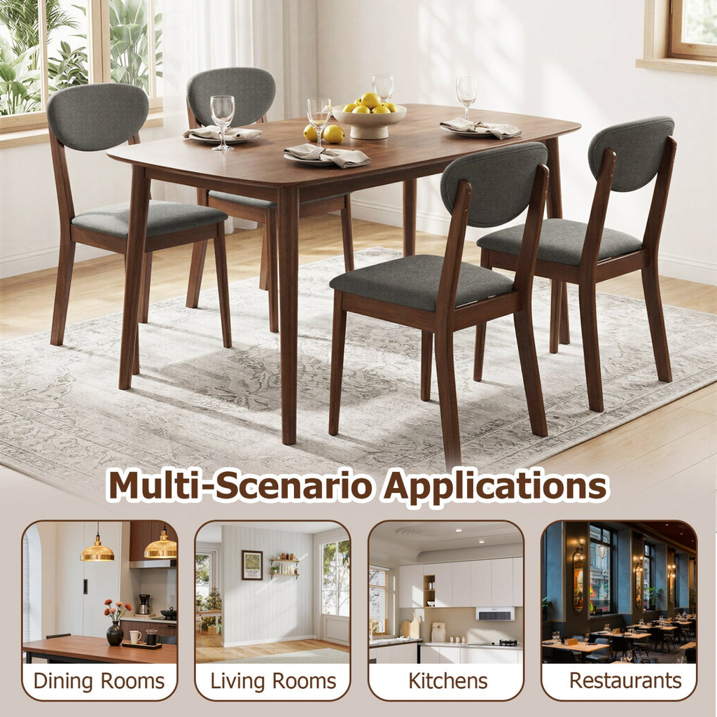 Dining Chairs Set of 4 with Padded Seats and Backrest