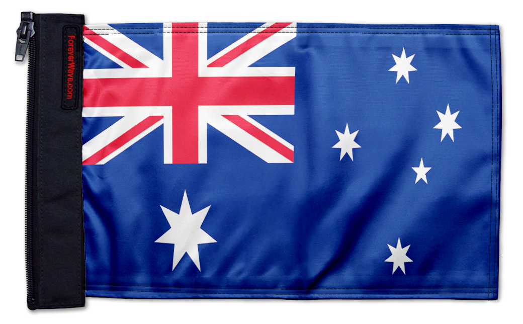 Australia 12"x18" Forever Wave Flag for Jeep Wrangler TJ 1996-2006