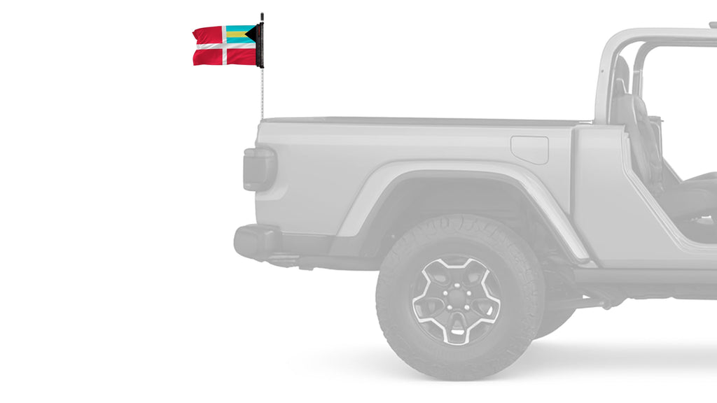Bahamas Courtesy 12"x18" Forever Wave Flag for Jeep Wrangler TJ 1996-2006