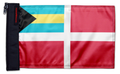 Bahamas Courtesy 12"x18" Forever Wave Flag for Jeep Wrangler TJ 1996-2006