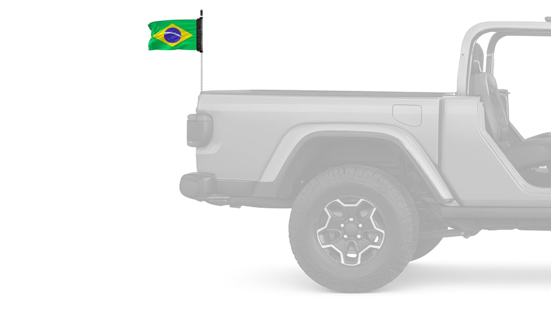 Brazil 12"x18" Forever Wave Flag for Jeep Wrangler TJ 1996-2006