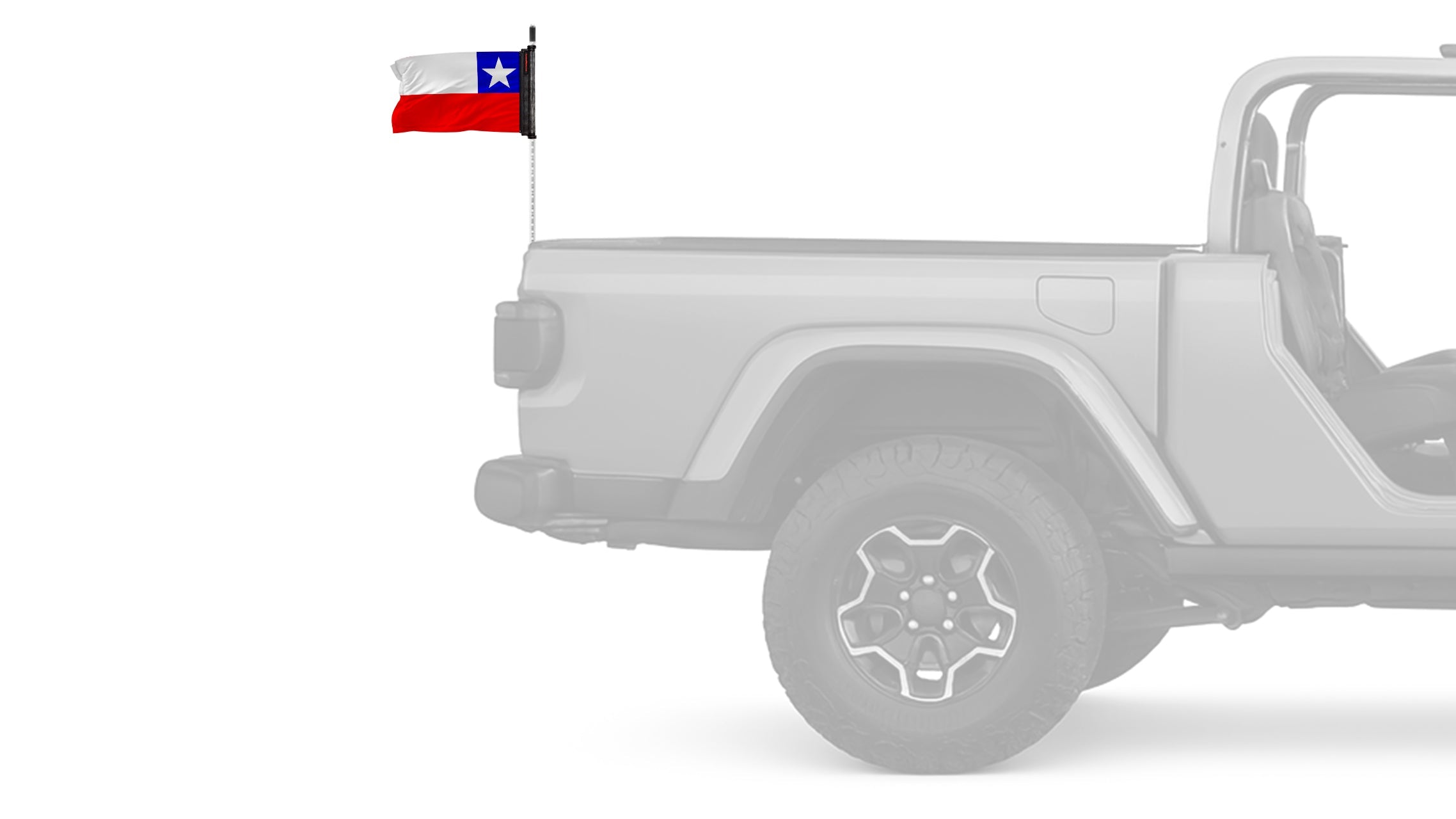 Chile 12"x18" Forever Wave Flag for Jeep Wrangler LJ 2003-2006