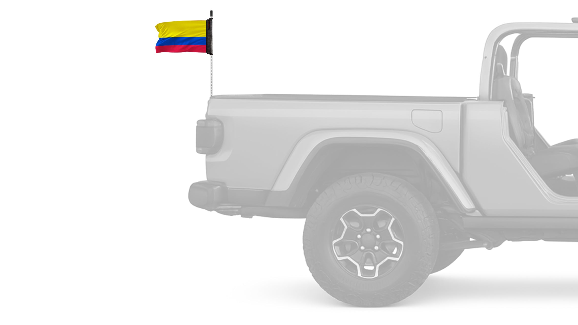 Colombia 12"x18" Forever Wave Flag for Jeep Wrangler YJ 1986-1995