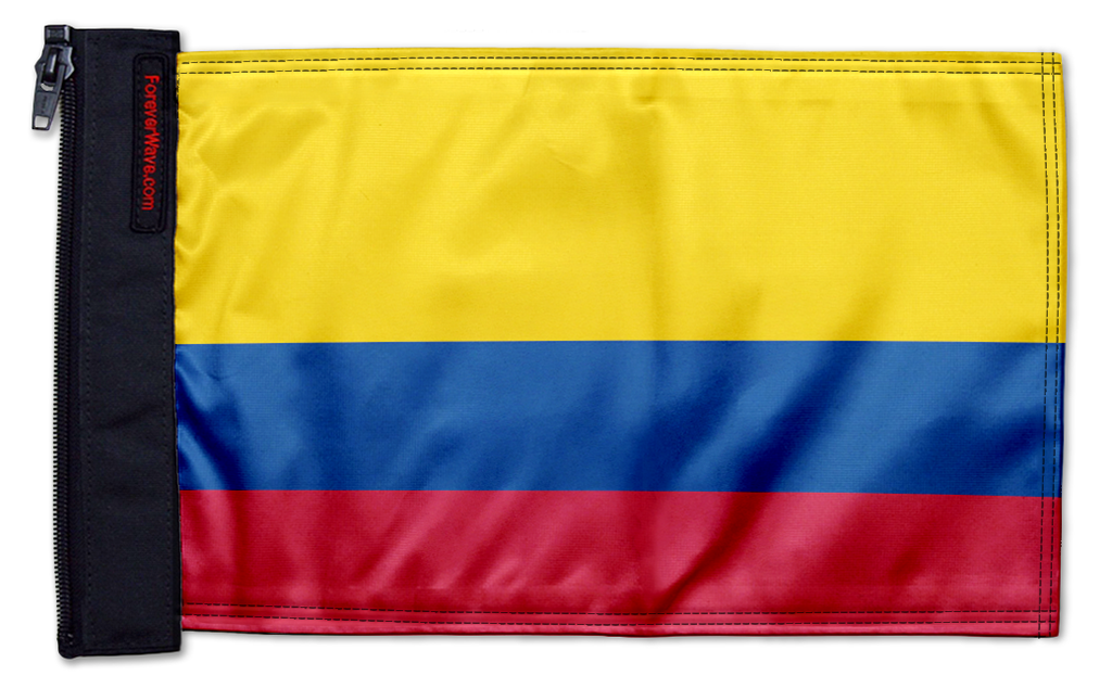 Colombia 12"x18" Forever Wave Flag for Jeep Wrangler LJ 2003-2006