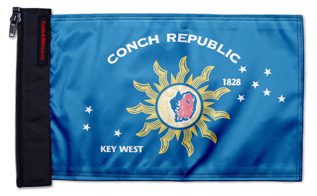 Conch Republic 12"x18" Forever Wave Flag for Jeep Wrangler CJ-7 and CJ-8 1976-1986