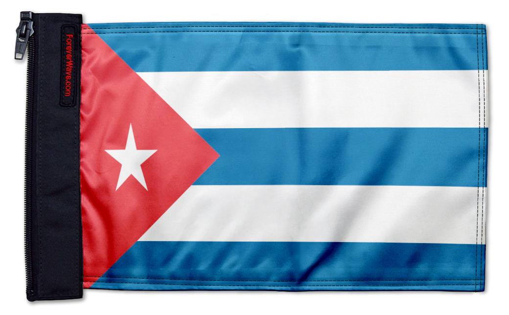 Cuba 12"x18" Forever Wave Flag for Jeep Wrangler CJ-7 and CJ-8 1976-1986