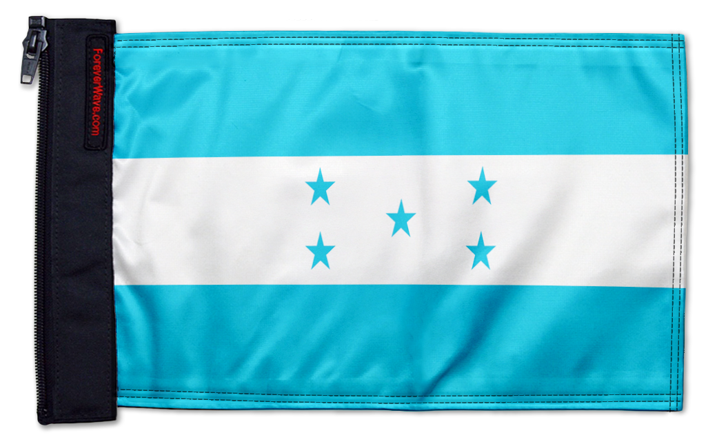 Honduras 12"x18" Forever Wave Flag for Jeep Wrangler LJ 2003-2006
