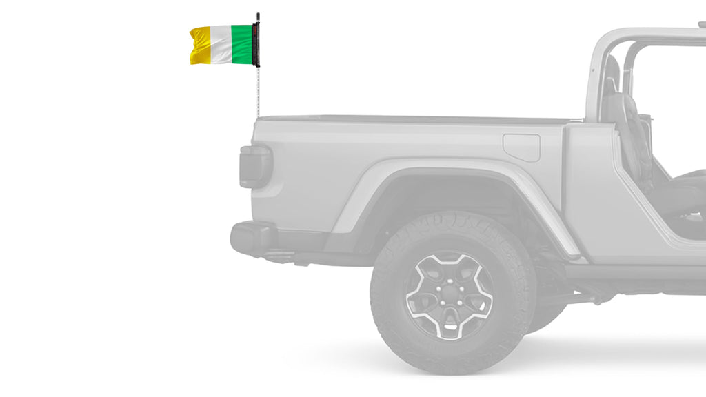 Ireland 12"x18" Forever Wave Flag for Jeep Wrangler TJ 1996-2006
