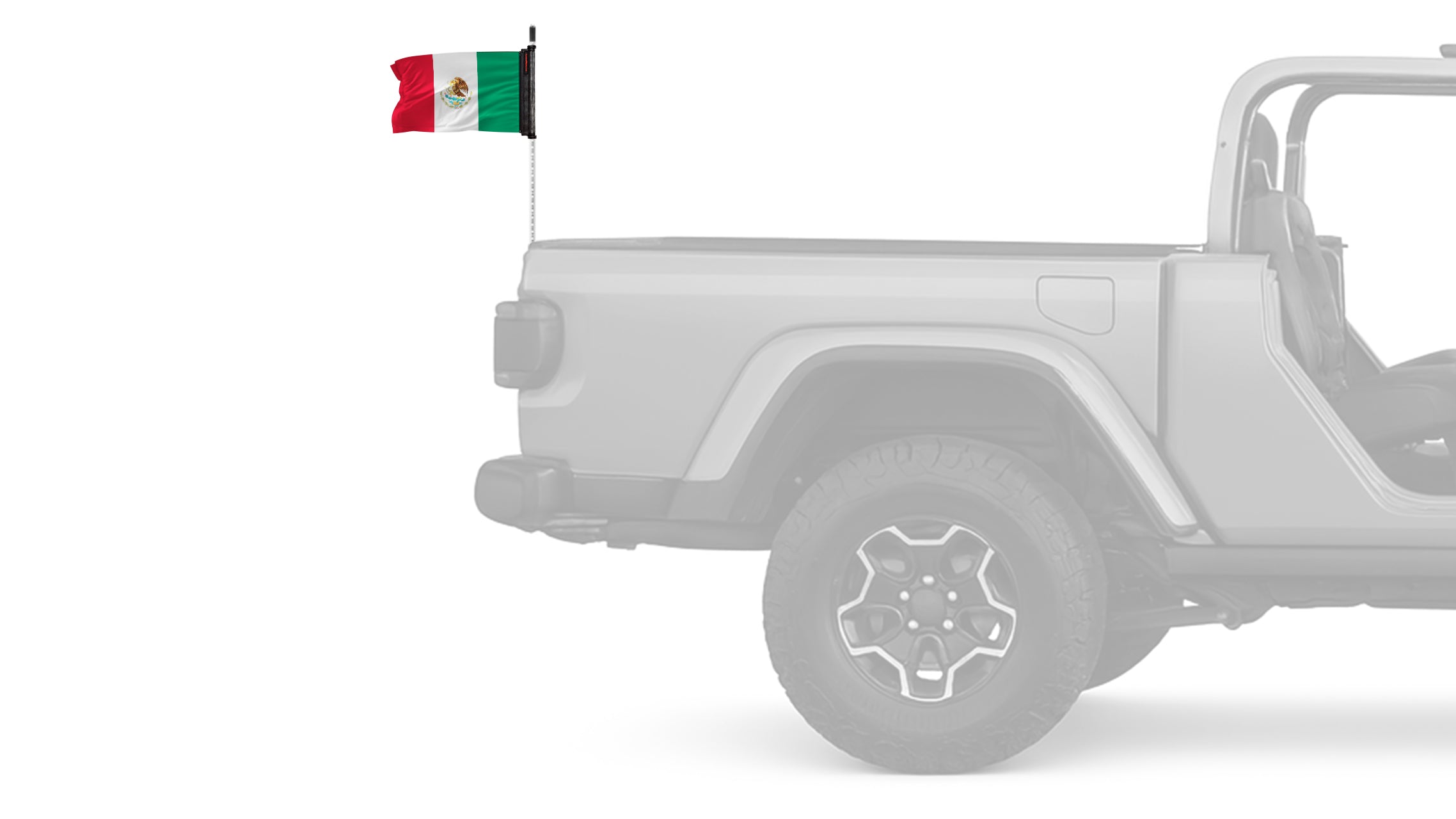 Mexico 12"x18" Forever Wave Flag for Jeep Wrangler CJ-7 and CJ-8 1976-1986