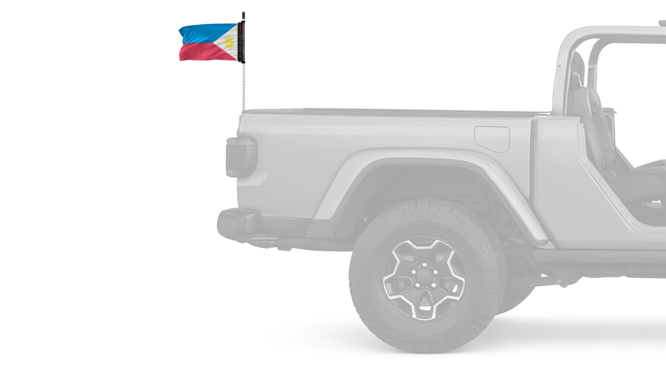 Philippines 12"x18" Forever Wave Flag for Jeep Wrangler YJ 1986-1995