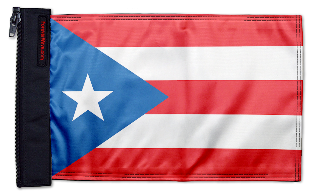 Puerto Rico 12"x18" Forever Wave Flag for Jeep Wrangler LJ 2003-2006