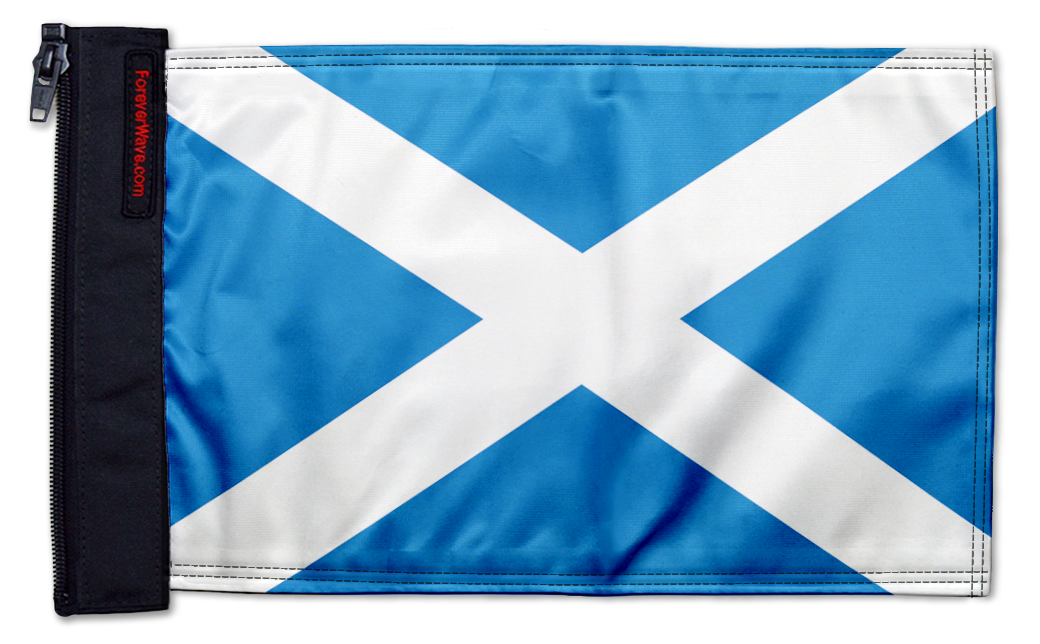 Scotland 12"x18" Forever Wave Flag for Jeep Wrangler JK 2-Door 2007-2018
