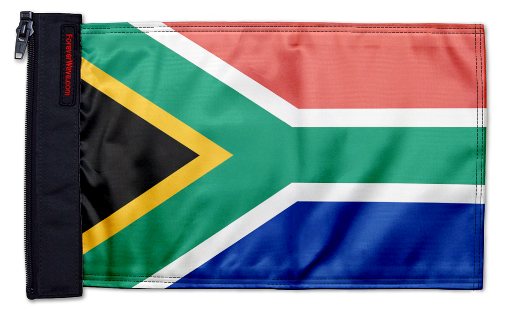 South Africa 12"x18" Forever Wave Flag for Jeep Wrangler YJ 1986-1995