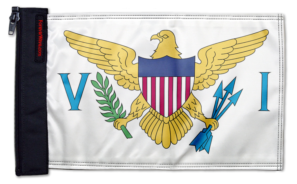US Virgin Islands 12"x18" Forever Wave Flag for Jeep Wrangler YJ 1986-1995