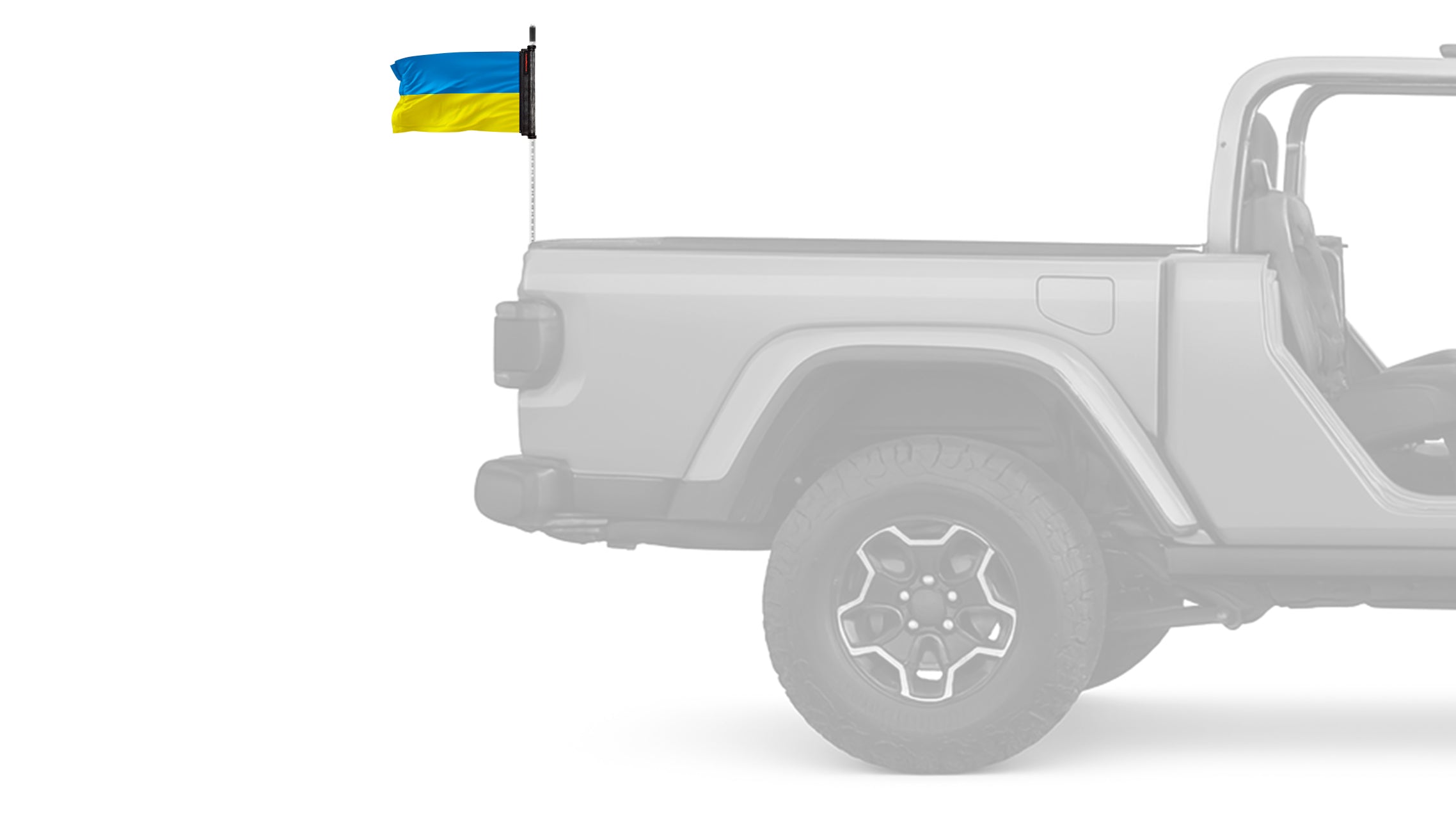 Ukraine 12"x18" Forever Wave Flag for Jeep Wrangler TJ 1996-2006
