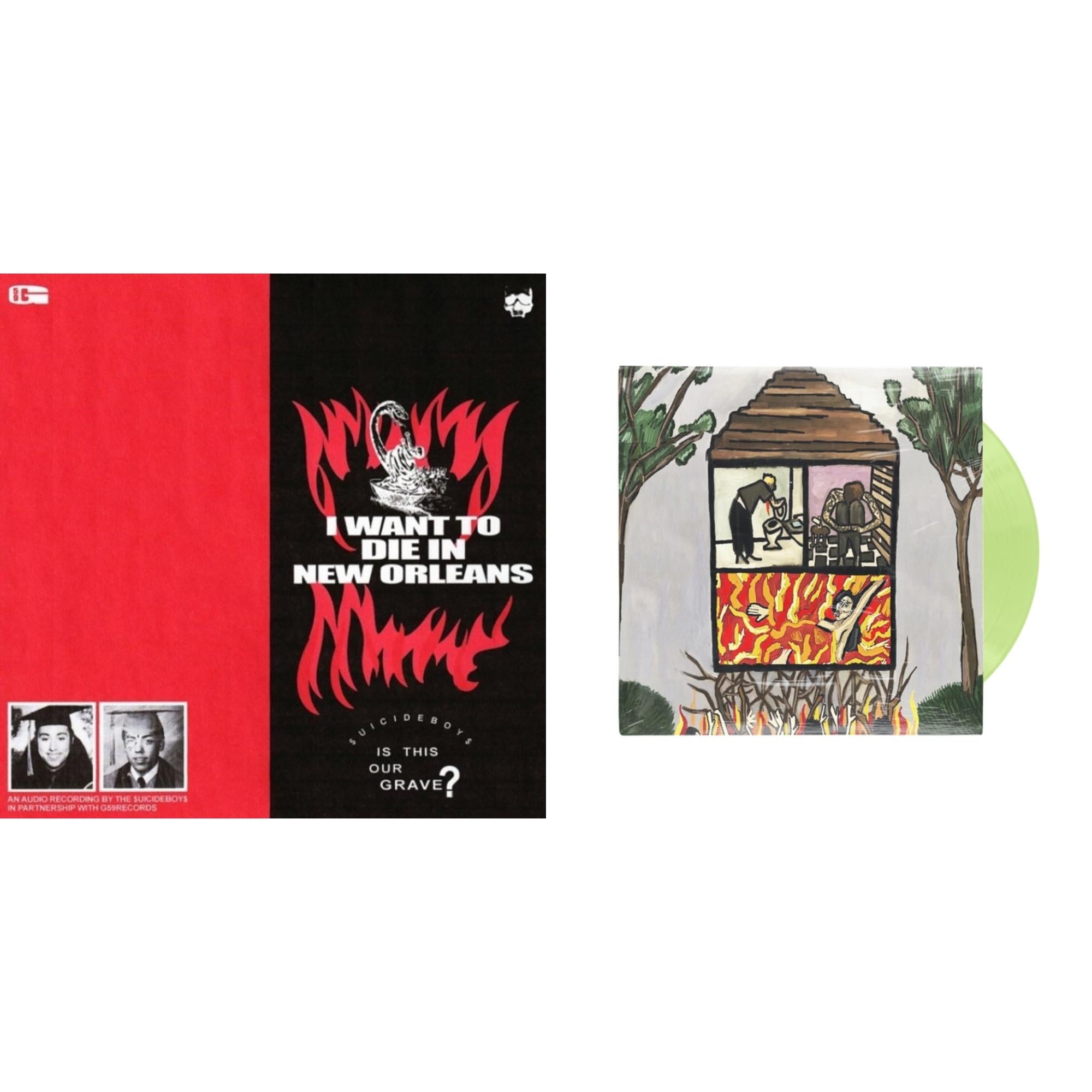 $Uicideboy$ - Long Term Effects Of Suffering (Glow Green LP Vinyl) & I Want To Die In New Orleans (Silver LP Vinyl)