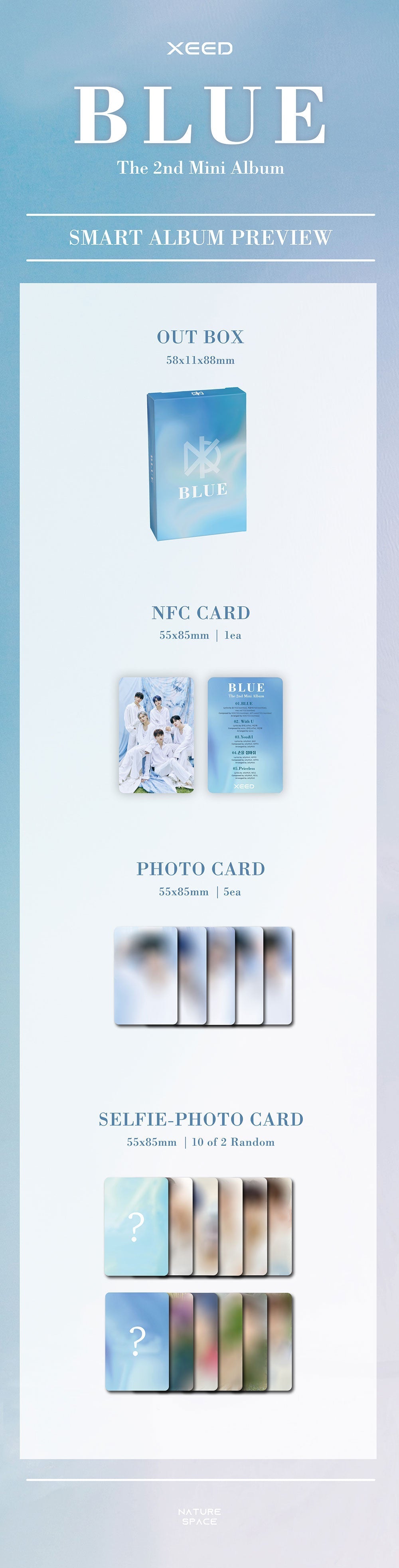 Xeed 2nd Mini Album - Blue (Smc Ver.)