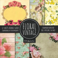 Vintage Floral Scrapbook Paper Pad 8x8 Scrapbooking Kit for Papercrafts, Cardmaking, DIY Crafts, Flower Background, Vintage Design - Paperback