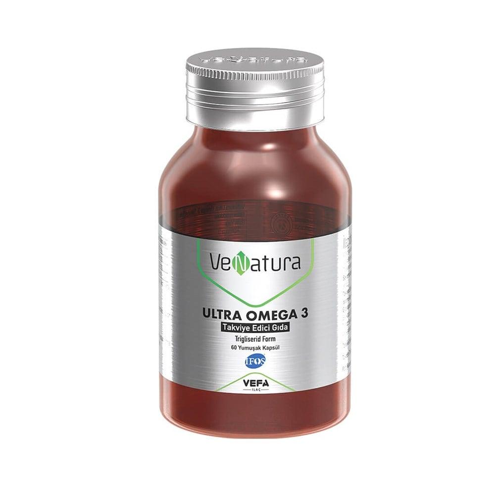 VeNatura Omega 3 Supplement - 60 Capsules | EPA & DHA for Heart Health & Brain Support