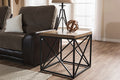 Baxton Studio Holden Vintage Industrial Antique Bronze End Table
