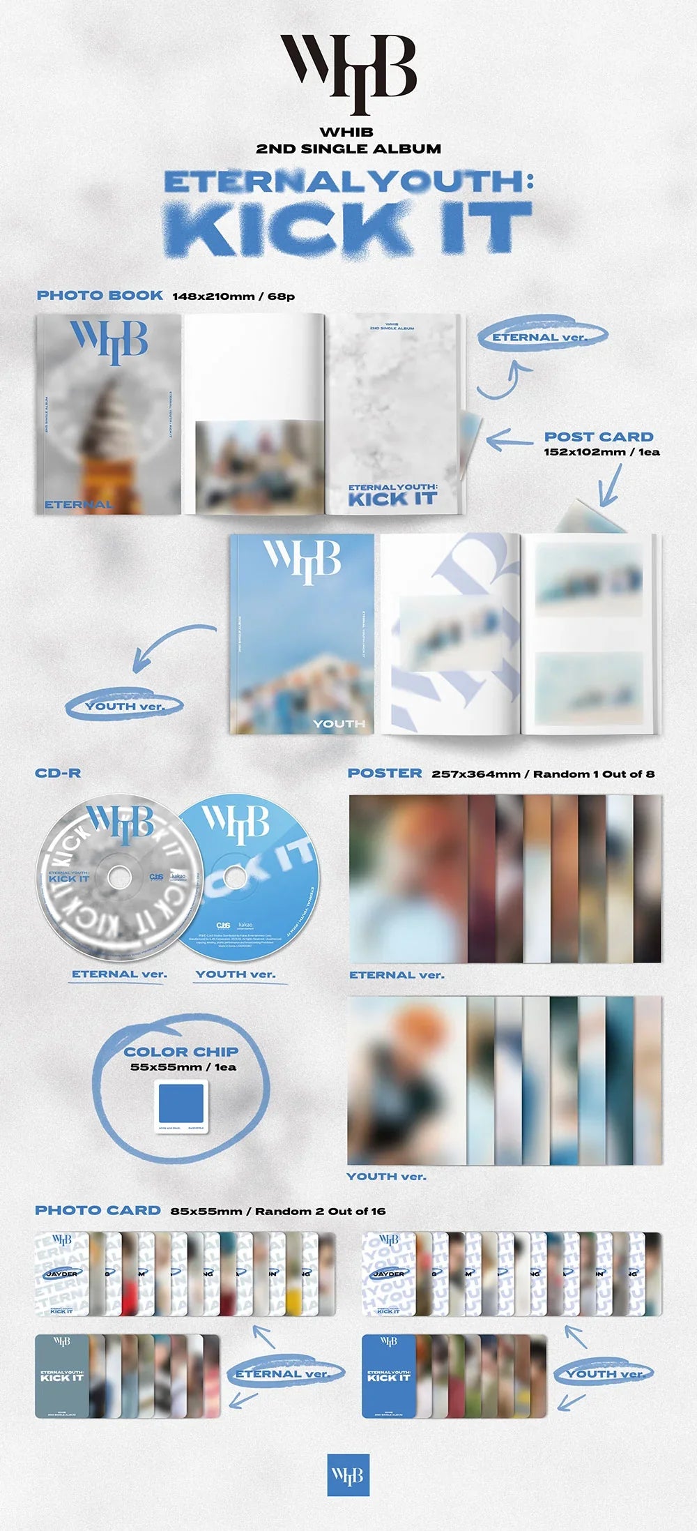 Whib - Eternal Youth: Kick It 2nd Single Album (Youth Ver)