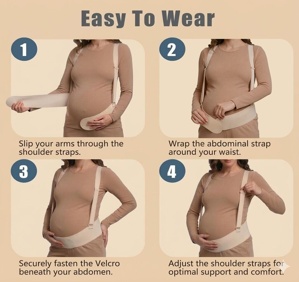 Seamless Maternity Support Band | Pregnancy Belly Belt for Back & Pelvic Relief