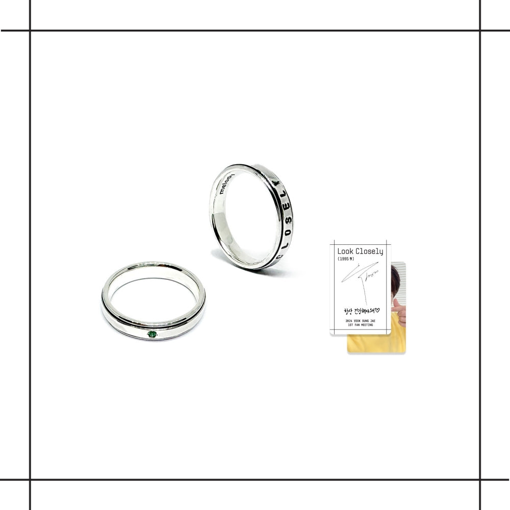 Yook Sung Jae - [Look Closely] 1st Fan Meeting 2024 Official MD Closer Ring 1995