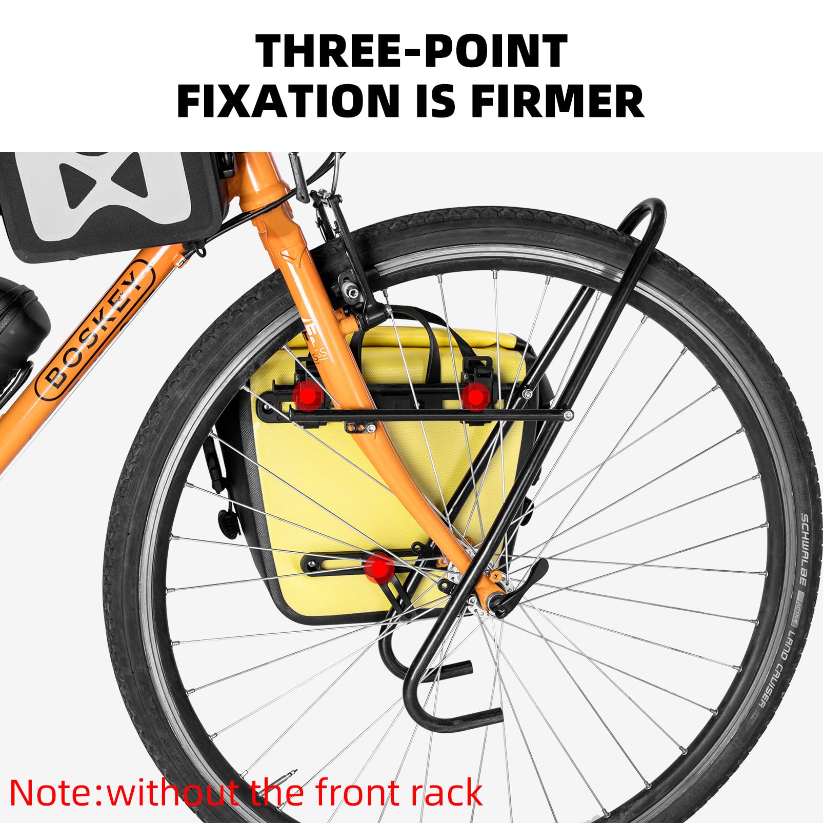 ROCKBROS Front Roller Panniers Bag Sturdy with Handle Shoulder Strap 1 Pair