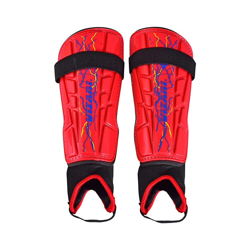 Zodiac Soccer Shin Guard with Detachable Ankle Protection-Red