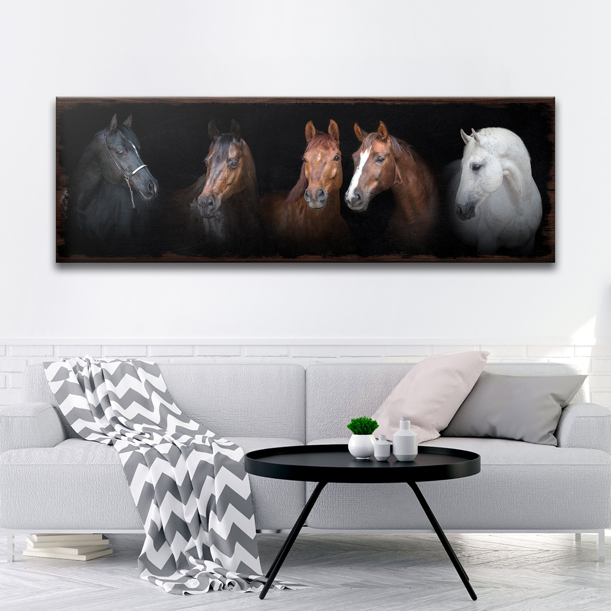 A Family Of Horses Canvas Wall Art - PhishStones Products