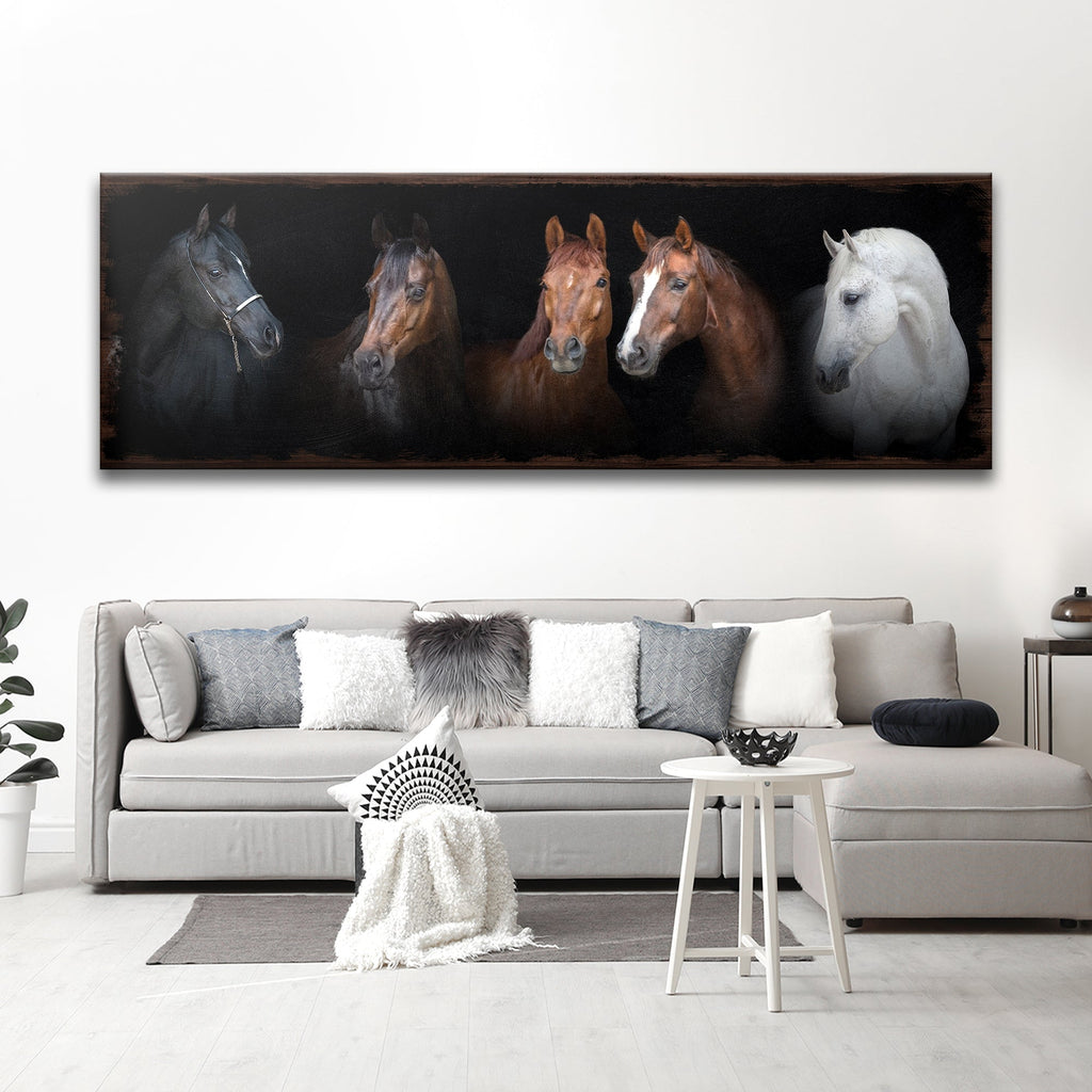 A Family Of Horses Canvas Wall Art - PhishStones Products