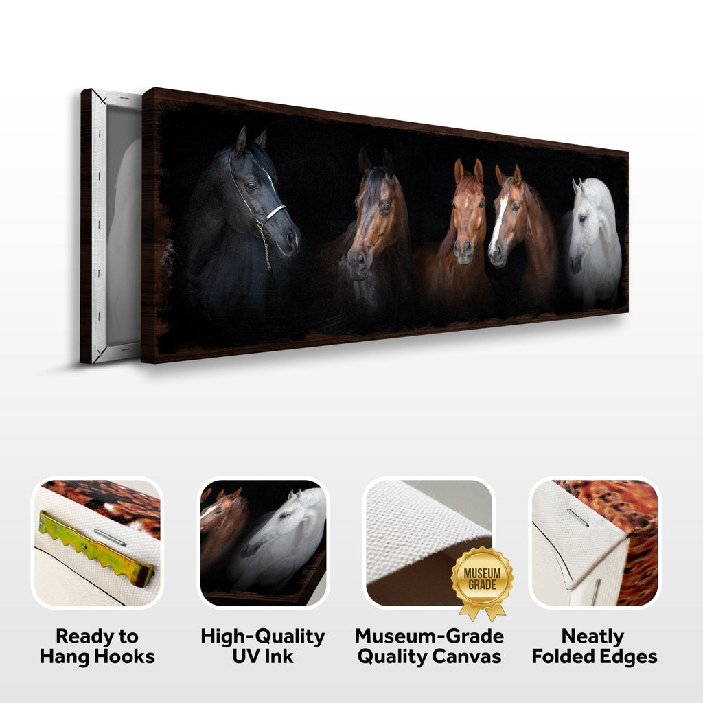 A Family Of Horses Canvas Wall Art - PhishStones Products